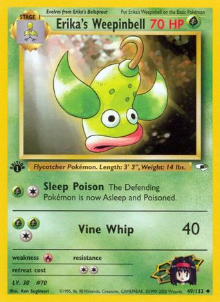 Erika's Weepinbell (49/132) [Gym Heroes 1st Edition] - Trinity Hobby