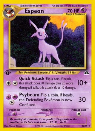 Espeon (20/75) [Neo Discovery 1st Edition] - Trinity Hobby