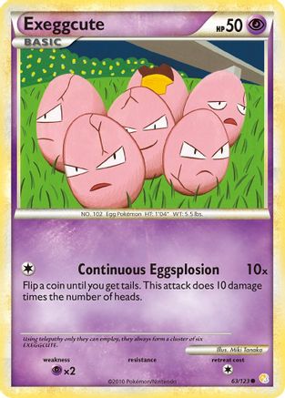 Exeggcute (63/123) [HeartGold & SoulSilver: Base Set] - Trinity Hobby
