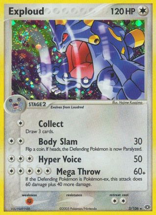 Exploud (3/106) (Stamped) [EX: Emerald] - Trinity Hobby