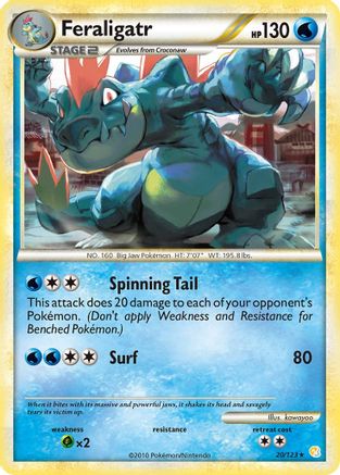 Feraligatr (20/123) [HeartGold & SoulSilver: Base Set] - Trinity Hobby