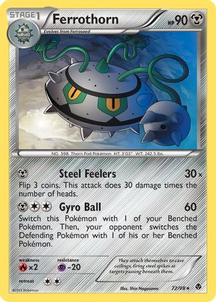 Ferrothorn (72/98) [Black & White: Emerging Powers] - Trinity Hobby