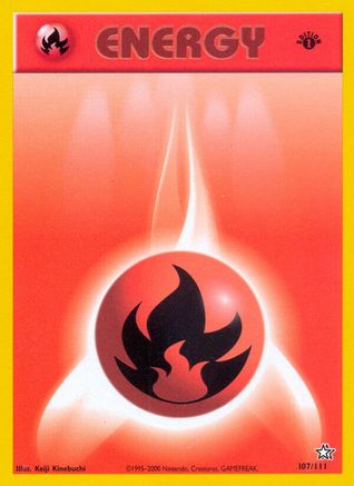 Fire Energy (107/111) [Neo Genesis 1st Edition] - Trinity Hobby