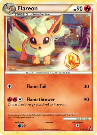 Flareon (26/90) [HeartGold & SoulSilver: Undaunted] - Trinity Hobby