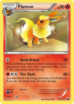 Flareon (12/108) [Black & White: Dark Explorers] - Trinity Hobby