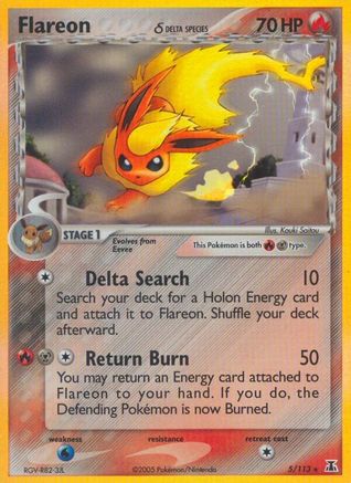 Flareon (5/113) (Delta Species) [EX: Delta Species] - Trinity Hobby