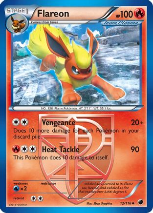 Flareon (12/116) [Black & White: Plasma Freeze] - Trinity Hobby