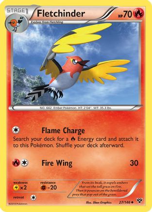 Fletchinder (27/146) [XY: Base Set] - Trinity Hobby