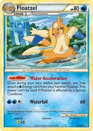 Floatzel (16/95) [HeartGold & SoulSilver: Unleashed] - Trinity Hobby