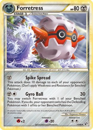 Forretress (13/90) [HeartGold & SoulSilver: Undaunted] - Trinity Hobby