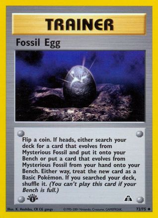 Fossil Egg (72/75) [Neo Discovery 1st Edition] - Trinity Hobby