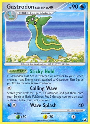Gastrodon East Sea (21/111) [Platinum: Rising Rivals] - Trinity Hobby
