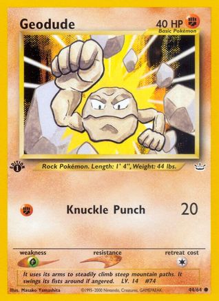 Geodude (44/64) [Neo Revelation 1st Edition] - Trinity Hobby