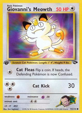 Giovanni's Meowth (74/132) [Gym Challenge 1st Edition] - Trinity Hobby