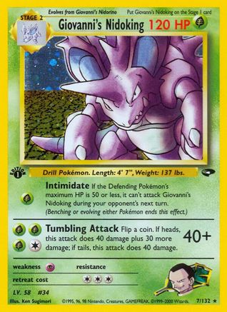 Giovanni's Nidoking (7/132) [Gym Challenge Unlimited] - Trinity Hobby