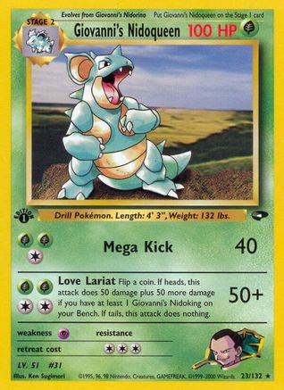 Giovanni's Nidoqueen (23/132) [Gym Challenge 1st Edition] - Trinity Hobby