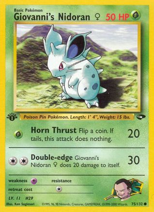 Giovanni's Nidoran (75/132) (Female) [Gym Challenge Unlimited] - Trinity Hobby