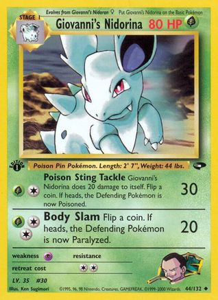 Giovanni's Nidorina (44/132) [Gym Challenge Unlimited] - Trinity Hobby