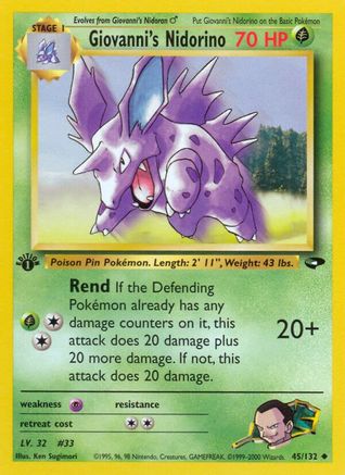Giovanni's Nidorino (45/132) [Gym Challenge 1st Edition] - Trinity Hobby