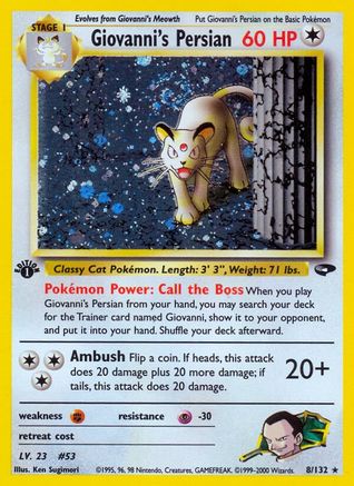 Giovanni's Persian (8/132) [Gym Challenge Unlimited] - Trinity Hobby