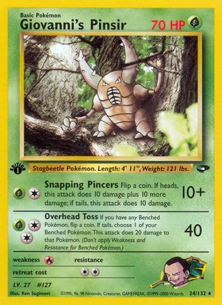 Giovanni's Pinsir (24/132) [Gym Challenge Unlimited] - Trinity Hobby