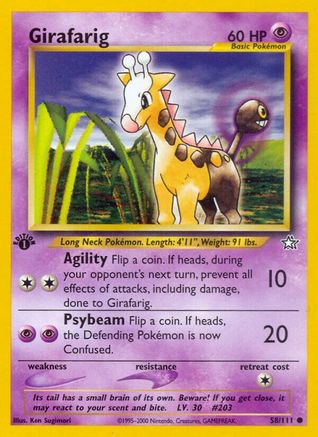 Girafarig (58/111) [Neo Genesis 1st Edition] - Trinity Hobby