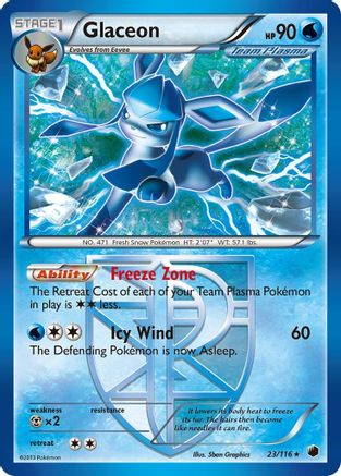 Glaceon (23/116) [Black & White: Plasma Freeze] - Trinity Hobby
