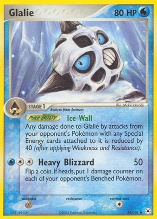 Glalie (34/101) [EX: Hidden Legends] - Trinity Hobby