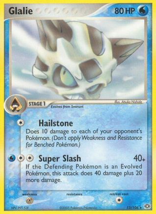 Glalie (13/106) [EX: Emerald] - Trinity Hobby