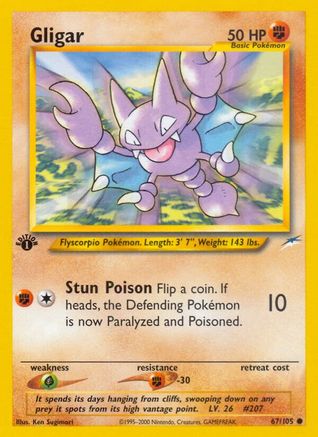 Gligar (67/105) [Neo Destiny 1st Edition] - Trinity Hobby