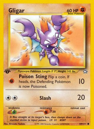 Gligar (59/111) [Neo Genesis 1st Edition] - Trinity Hobby
