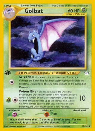 Golbat (29/64) [Neo Revelation 1st Edition] - Trinity Hobby