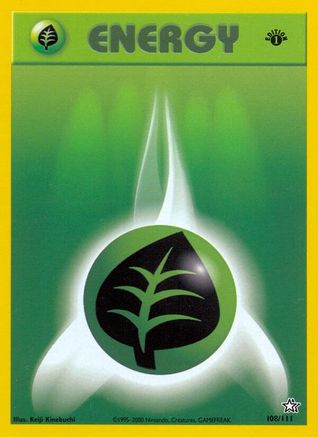 Grass Energy (108/111) [Neo Genesis 1st Edition] - Trinity Hobby