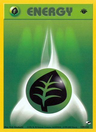 Grass Energy (129/132) [Gym Heroes 1st Edition] - Trinity Hobby