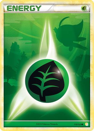 Grass Energy/123 - ( 115/123) [HeartGold SoulSilver] Reverse Holofoil - Trinity Hobby