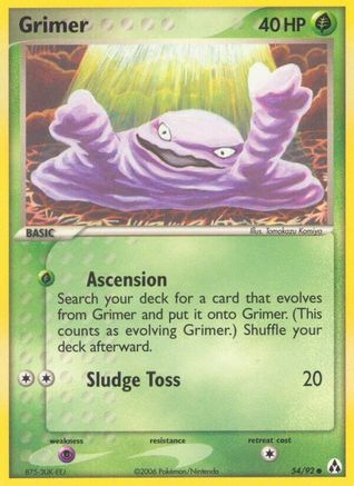 Grimer (54/92) (Stamped) [EX: Legend Maker] - Trinity Hobby