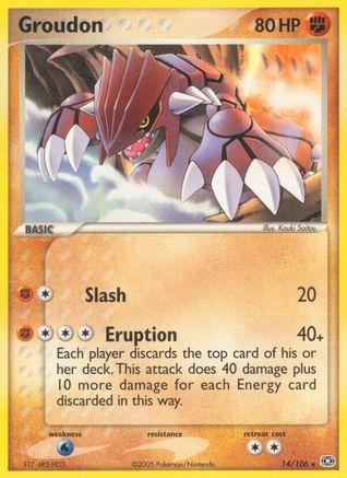 Groudon (14/106) (Stamped) [EX: Emerald] - Trinity Hobby