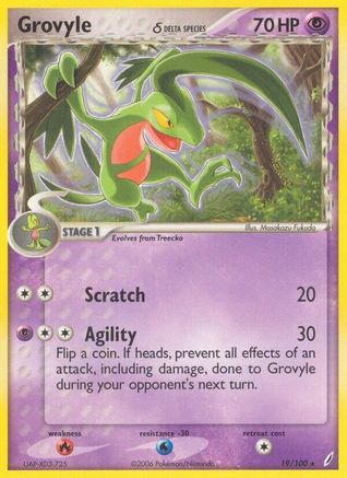 Grovyle (19/100) (Delta Species) (Stamped) [EX: Crystal Guardians] - Trinity Hobby