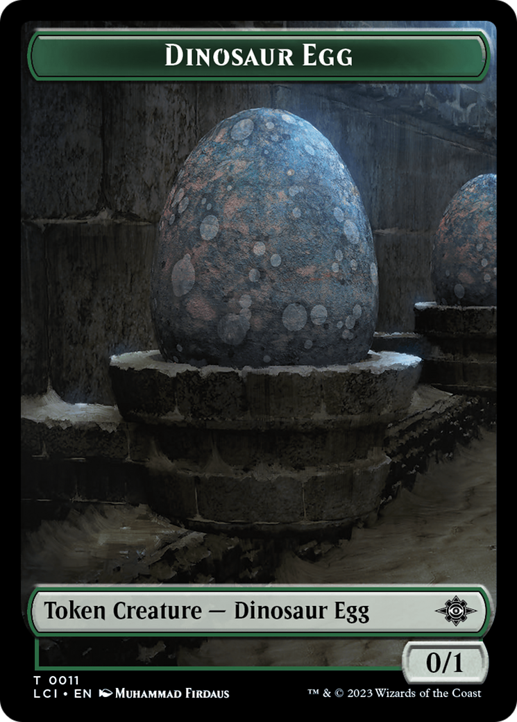 Dinosaur Egg // Dinosaur (0010) Double-Sided Token [The Lost Caverns of Ixalan Tokens] - Trinity Hobby