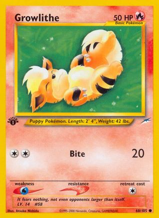 Growlithe (68/105) [Neo Destiny Unlimited] - Trinity Hobby