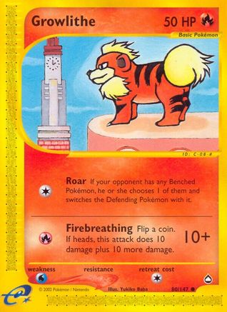 Growlithe (80/147) [Aquapolis] - Trinity Hobby