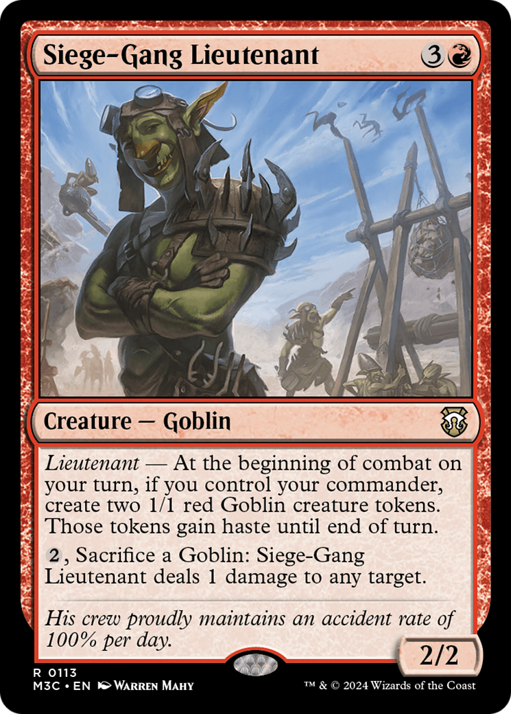 Siege-Gang Lieutenant [Modern Horizons 3 Commander] - Trinity Hobby