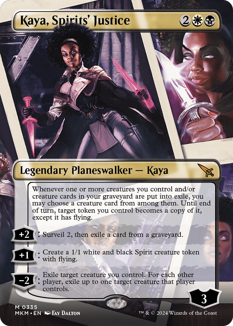 Kaya, Spirits' Justice (Borderless) [Murders at Karlov Manor] - Trinity Hobby