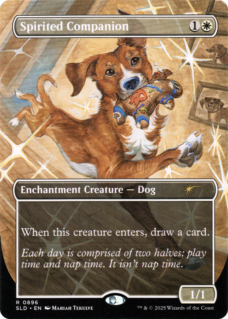 Spirited Companion  [Foil]  (SLD-896) - [Secret Lair Drop] (Borderless) - Trinity Hobby