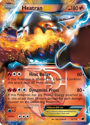 Heatran EX (13/116) [Black & White: Plasma Freeze] - Trinity Hobby