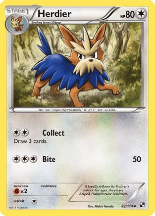 Herdier (82/114) [Black & White: Base Set] - Trinity Hobby