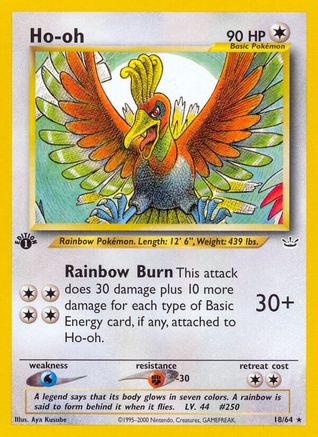 Ho-oh (18/64) [Neo Revelation 1st Edition] - Trinity Hobby