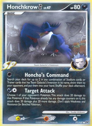 Honchkrow G (77/127) [Platinum: Base Set] - Trinity Hobby
