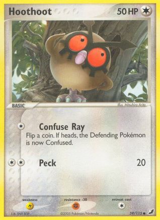 Hoothoot (59/115) (Stamped) [EX: Unseen Forces] - Trinity Hobby