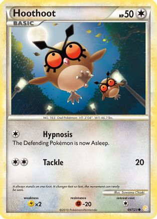 Hoothoot (66/123) [HeartGold & SoulSilver: Base Set] - Trinity Hobby